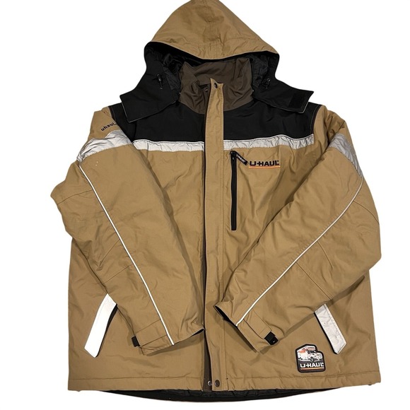 U-Haul Other - UHaul Men's Full Zip Jacket Coat Reflective Hooded Insulated 4XL Employee U-haul